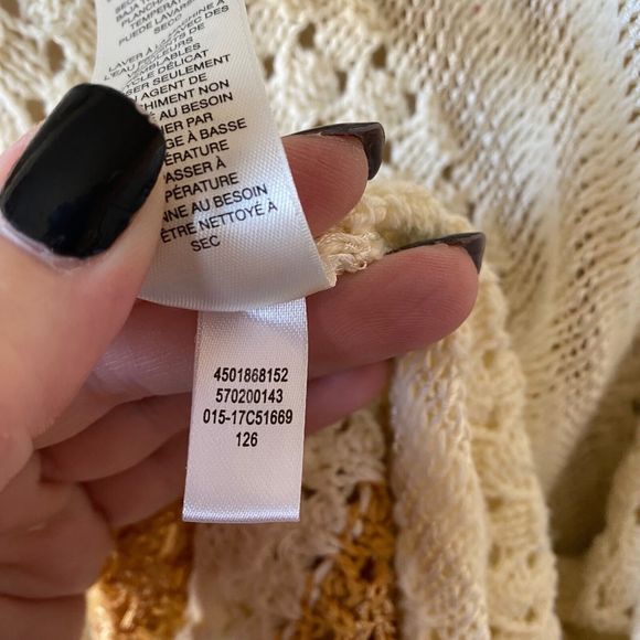 Chico’s Mixed-Stitch Crochet Cardigan | Size 2 | US Size Large 12 - Picture 9 of 13